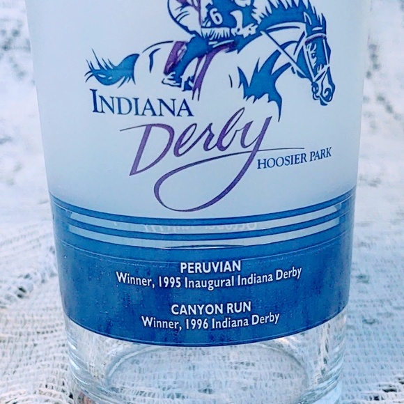 VTG INDIANA DERBY 1997 3RD ANNUAL CROWN ROYAL HOOSIER PARK COLLECTIBLE GLASS - Picture 3 of 8